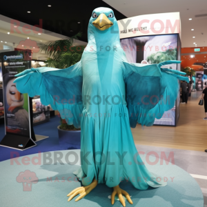 Turquoise Seagull mascotte...