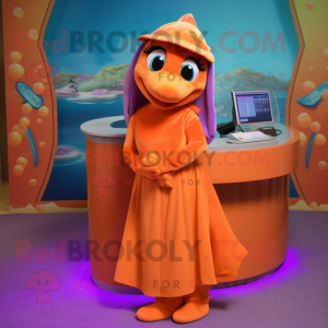 Orange Dolphin maskot...