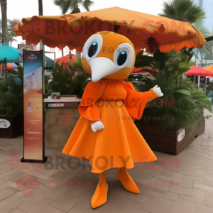 Orange Dolphin maskot...