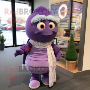 Lavendel pruim mascotte...