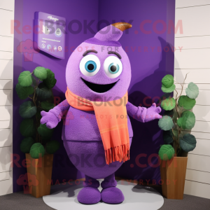 Lavendel pruim mascotte...