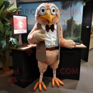Peach Hawk maskot kostume...