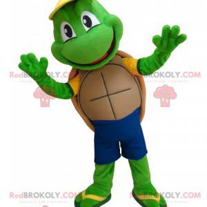 Cute and funny green turtle mascot - Redbrokoly.com