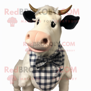 Hvid Jersey Cow maskot...