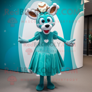 Teal Reindeer mascotte...