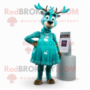 Teal Reindeer mascotte...