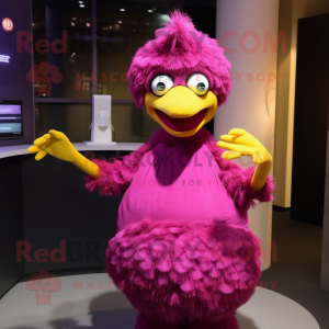 Magenta kanarisk maskot...