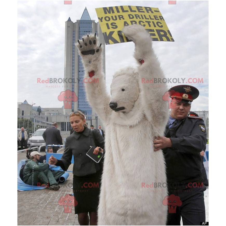 Mascotte d'ours polaire d'ours blanc - Redbrokoly.com