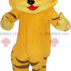 Mascotte de tigre jaune géant mignon - Redbrokoly.com