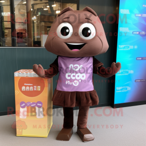 nan Chocolate Bars mascot costume character dressed with a Romper and Tote bags