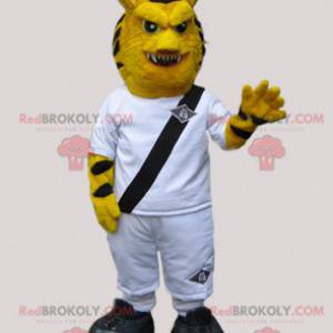 Divoký tygr maskot oblečený v bílém - Redbrokoly.com