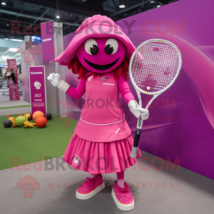 Magenta tennisracket...