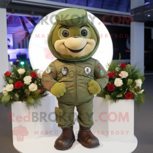 Maskottchen kostüm Olive...