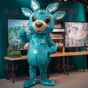 Teal Deer mascotte kostuum...