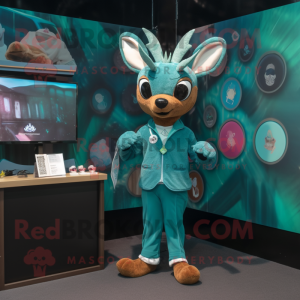 Teal Deer mascotte kostuum...