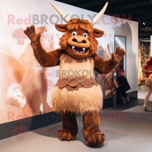 Brun Minotaur maskot...