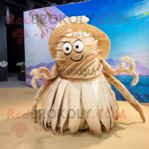 Beige Hermit Crab mascotte...