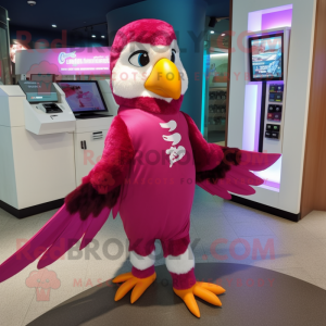 Magenta-Falke Maskottchen...