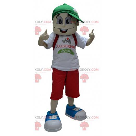 Junge Maskottchen mit einer Kappe - Redbrokoly.com