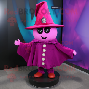 Magenta heksenhoed mascotte...