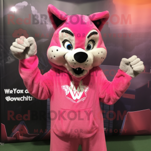 Pink Say Wolf maskot...