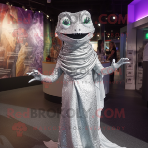 Silver Lizard maskot kostym...
