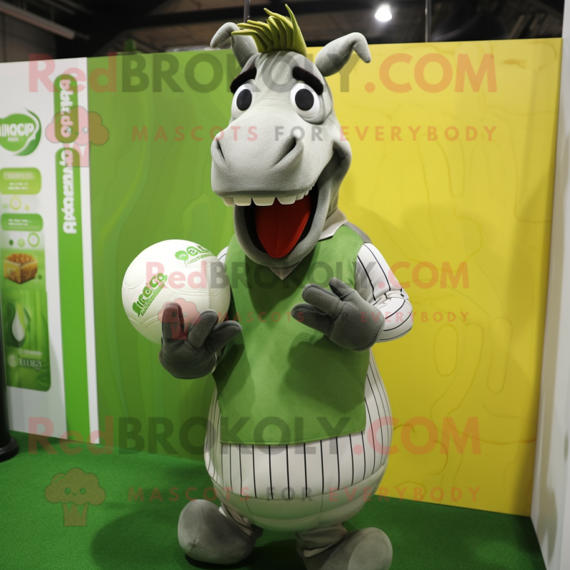 Olive Quagga mascot costume character dressed with a Ball Gown and Cufflinks Olive Quagga mascot costume character dressed with a Ball Gown and Cufflinks