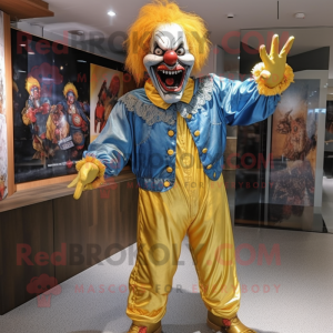 Gold Evil Clown mascotte...