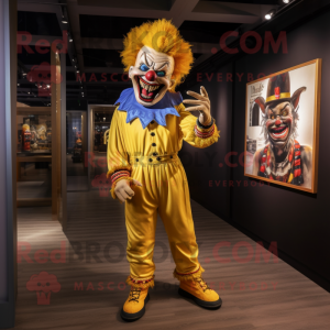 Gold Evil Clown mascotte...