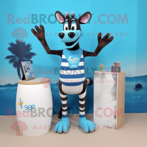 Sky Blue Okapi mascotte...