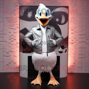 Silver Goose maskot kostume...