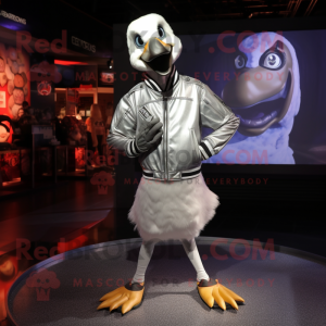 Silver Goose maskot kostume...