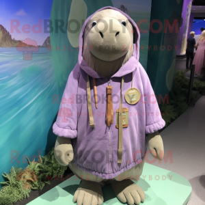 Lavendel Walrus mascotte...