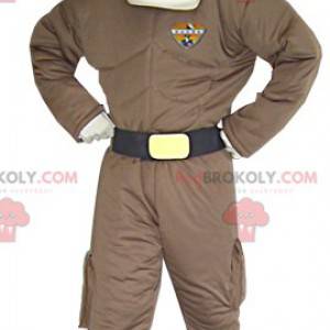 Man mascot in futuristic outfit superhero mascot -