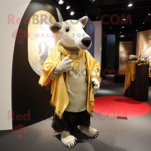 Guld Tapir maskot kostume...