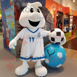 White Soccer Ball mascotte...