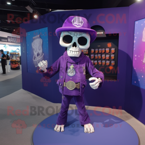 Purple Skull- maskotdräkt...