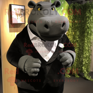 Black Hippopotamus mascotte...