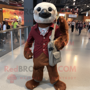 Maroon Sloth mascotte...