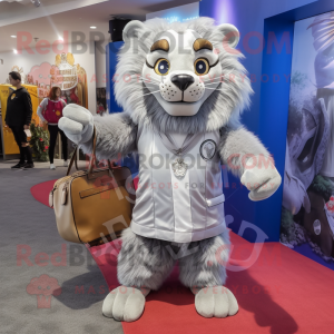 Silver Tamer Lion maskot...