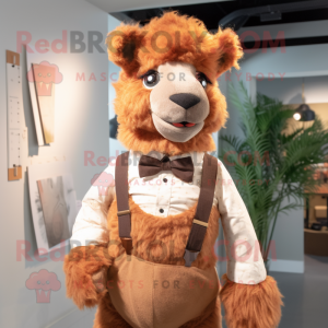 Rust Alpaca maskot kostume...