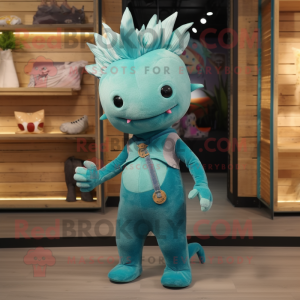 Teal Axolotls mascotte...