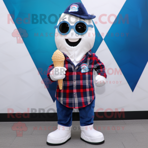 Navy Ice Cream Cone maskot...