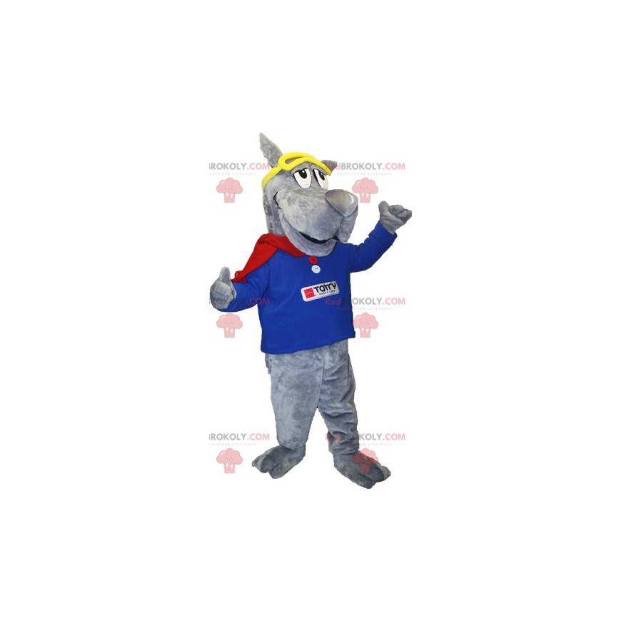 Riesiges graues Hundemaskottchen-Bergmaskottchen -