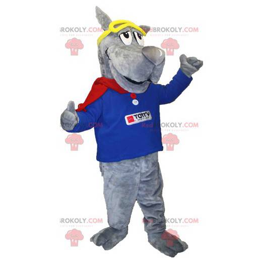 Riesiges graues Hundemaskottchen-Bergmaskottchen -