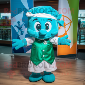 Turkis irsk flagg maskot...