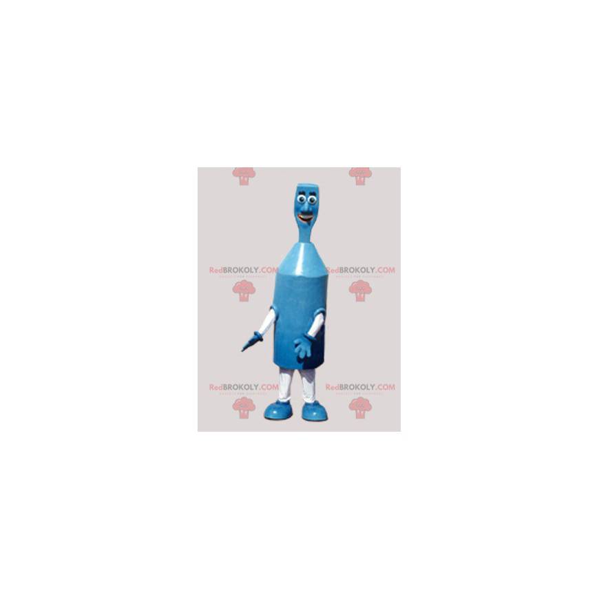 Mascote robô engraçado azul e branco - Redbrokoly.com