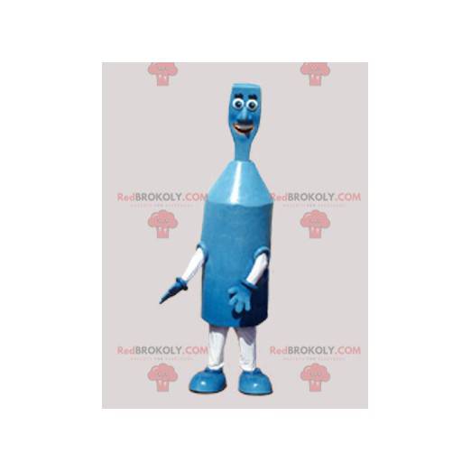 Divertente mascotte robot blu e bianco - Redbrokoly.com