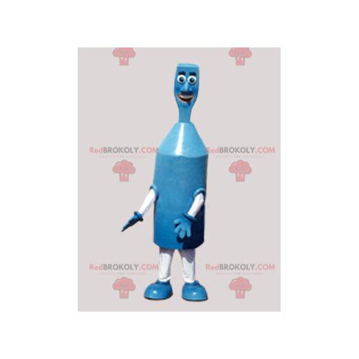 Rolig blå och vit robotmaskot - Redbrokoly.com