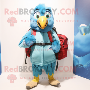 Sky Blue Parrot mascotte...